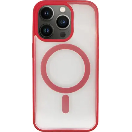 Vivid Magsafe Silicone Case Apple iPhone 13 Pro Transparent/Red - (CS-MGS TR 4-2403003)