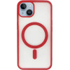 Vivid Magsafe Silicone Case Apple iPhone 14 Transparent/Red - (CS-MGS TR 4-2403005)