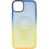 Vivid Magsafe Silicone Case Apple iPhone 15 Plus Blue/Orange - (CS-MGS TR 5-2403003)