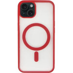 Vivid Magsafe Silicone Case Apple iPhone 15 Plus Transparent/Red - (CS-MGS TR 4-2403008)