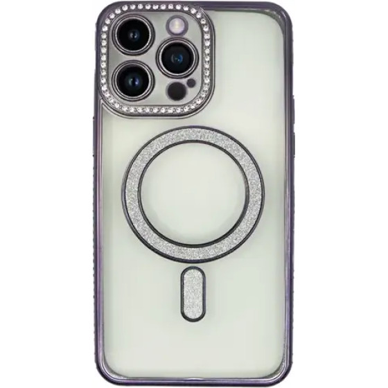 Vivid Magsafe Strass and Glitter Case Apple iPhone 14 Pro Max Purple - (CS-MGS TR 1-2403006)