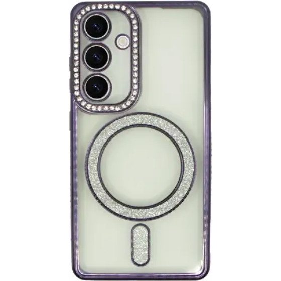 Vivid Magsafe Strass and Glitter Case Samsung Galaxy S24 Purple - (CS-MGS TR 1-2403010)