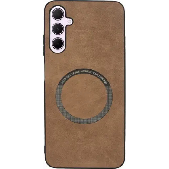 Vivid Magsafe Wooden Pattern Case Samsung Galaxy A35 5G Brown - (CS-OFFC Case 4-2403005)