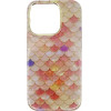 Vivid Mermaid Scale Silicone Case Apple iPhone 15 Pro Pink - (CS-FSHN BLK-2403002)