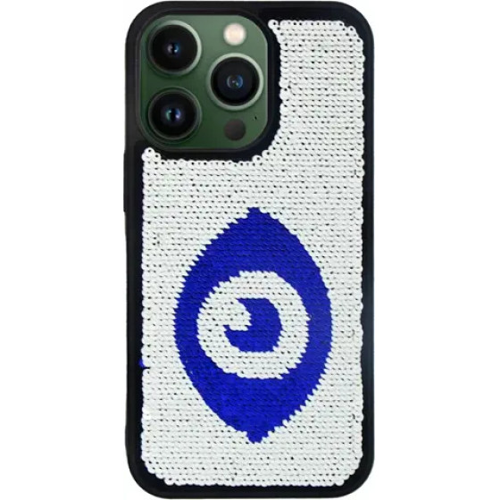 Vivid Sequin Case Apple iPhone 13 Pro Silver/Blue - (CS-FSHN GLT 9-2403002)