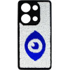 Vivid Sequin Case Redmi Note 13 Pro/Poco X6 5G Silver/Blue - (CS-FSHN GLT 9-2403020)