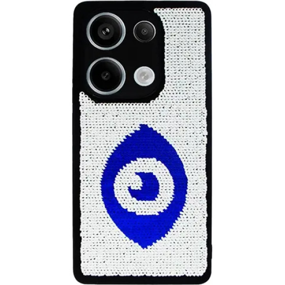 Vivid Sequin Case Redmi Note 13 Pro/Poco X6 5G Silver/Blue - (CS-FSHN GLT 9-2403020)
