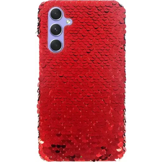 Vivid Sequin Case Samsung Galaxy A54 5G Red - (CS-FSHN GLT 7-2403006)