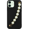 Vivid Silicone Case Pearl Chain Apple iPhone 12/12 Pro Black - (CS-SP Case 5-2403002)