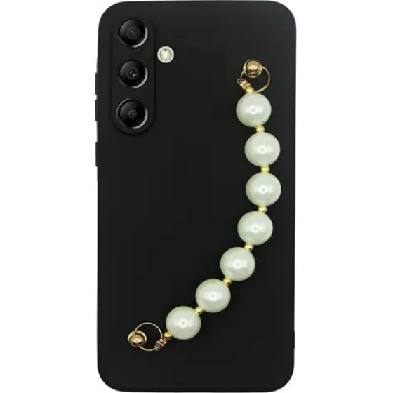 Vivid Silicone Case Pearl Chain Samsung Galaxy A14 4G/5G Black - (CS-SP Case 5-2403009)