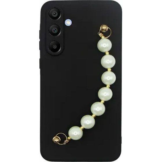 Vivid Silicone Case Pearl Chain Samsung Galaxy A15 4G/5G Black - (CS-SP Case 5-2403010)