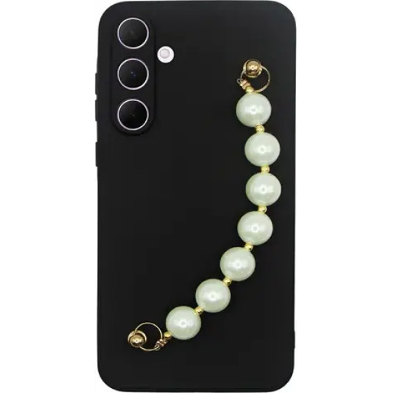 Vivid Silicone Case Pearl Chain Samsung Galaxy A35 5G Black - (CS-SP Case 5-2403011)