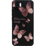 Vivid Silicone Case Redmi A2 Butterfly Black/Pink - (CS-BTF-2403012)