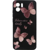 Vivid Silicone Case Redmi A2 Butterfly Black/Pink - (CS-BTF-2403012)