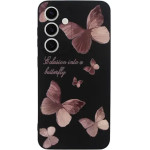 Vivid Silicone Case Samsung Galaxy S24 Butterfly Black/Pink - (CS-BTF-2403008)