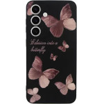 Vivid Silicone Case Samsung Galaxy S24+ Butterfly Black/Pink - (CS-BTF-2403010)