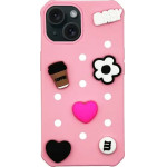 Vivid Silicone Pins Case Apple iPhone 15 Pink - (CS-PBRD 3-2403003)