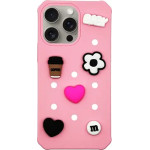 Vivid Silicone Pins Case Apple iPhone 15 Pro Max Pink - (CS-PBRD 3-2403004)