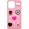 Vivid Silicone Pins Case Apple iPhone 15 Pro Max Pink - (CS-PBRD 3-2403004)