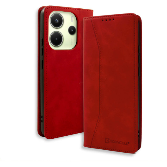 Bodycell Book Case Pu Leather Xiaomi Note 14 4G Red - (BB-00218)