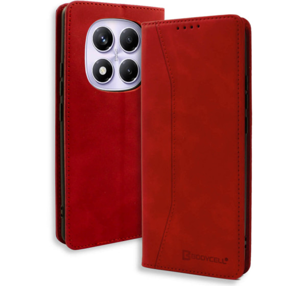 Bodycell Book Case Pu Leather Xiaomi Note 14 Pro 5G/Poco X7 Red - (BB-00227)