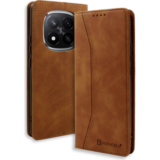 Bodycell Book Case Pu Leather Xiaomi Note 14 Pro Plus 5G Brown - (BB-00229)