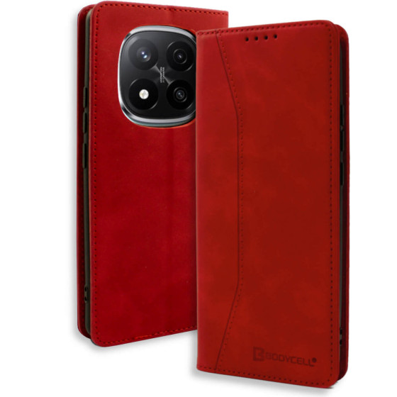 Bodycell Book Case Pu Leather Xiaomi Note 14 Pro Plus 5G Red - (BB-00230)