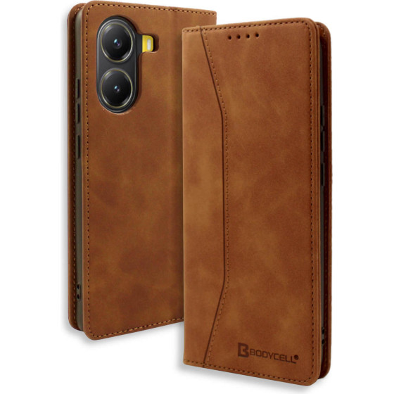 Bodycell Book Case Pu Leather Xiaomi Poco X7 Pro Brown - (BB-00232)