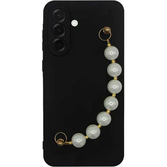 Vivid Silicone Case Pearl Chain Samsung Galaxy A36 Black - (CS-Sp Case 1-2504003)