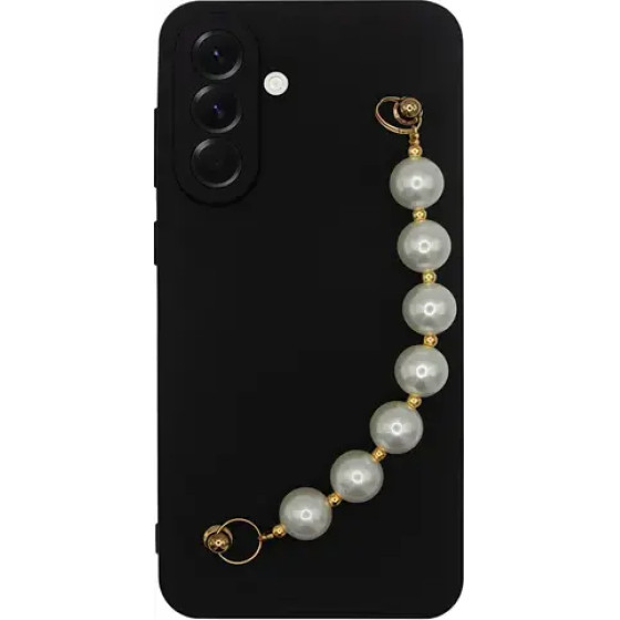 Vivid Silicone Case Pearl Chain Samsung Galaxy A56 Black - (CS-Sp Case 1-2504004)