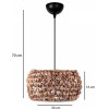 GloboStar Dario Boho �������� ��������� K����� �������� 1 x E27 IP20 ���� Rattan - �29 x �29 x �16cm - (204-0159)
