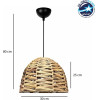 GloboStar Meka Boho �������� ��������� ������� �������� 1 x E27 IP20 ���� Rattan - �30 x �30 x �25cm - (204-0165)