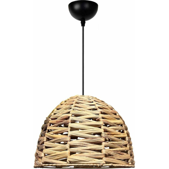 GloboStar Meka Boho �������� ��������� ������� �������� 1 x E27 IP20 ���� Rattan - �30 x �30 x �25cm - (204-0165)