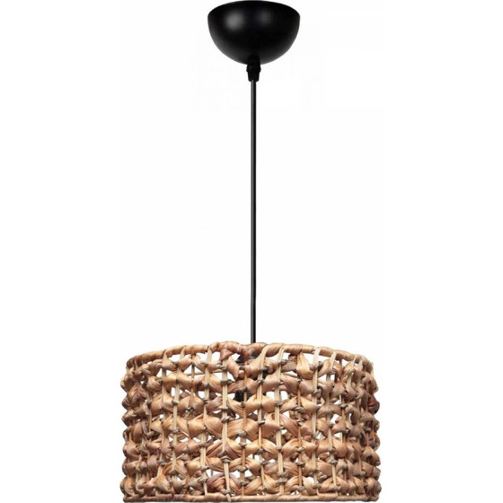 GloboStar Pomegrande Boho �������� ��������� K����� �������� 1 x E27 IP20 ���� Rattan - �29 x �29 x �16cm - (204-0160)