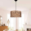 GloboStar Pomegrande Boho �������� ��������� K����� �������� 1 x E27 IP20 ���� Rattan - �29 x �29 x �16cm - (204-0160)