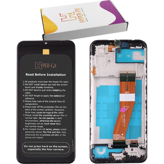 HYPER-Fix Samsung A03 A035 �����+Touch Screen + Lens + Frame Black Service Pack - (HF-GH81-21626A)