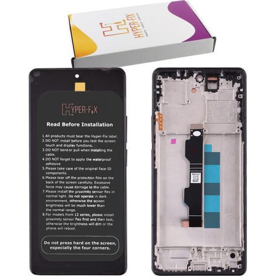 HYPER-Fix Xiaomi Redmi Note 13 PRO/Poco M6 Pro 4G ����� + Touch Screen + Lens + Frame Black Service Pack - (HF-56000300N600)