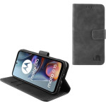 Lime ���� Motorola Moto E15 4G 6.67'' Essential Magnet Book Stand Clip GREY