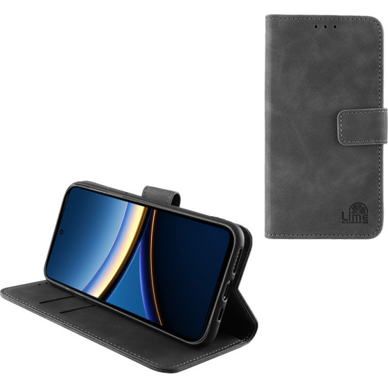 Lime ���� Xiaomi Poco F7 Pro 6.67'' Essential Magnet Book Stand Clip GREY
