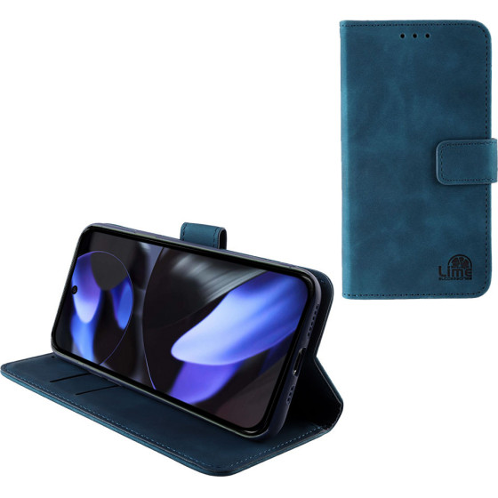 Lime ���� Google Pixel 10/Pixel 10 Pro 5G 6.3'' Essential Magnet Book Stand Clip Dark BLUE