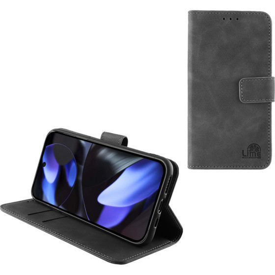Lime ���� Google Pixel 10/Pixel 10 Pro 5G 6.3'' Essential Magnet Book Stand Clip GREY