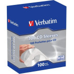 Verbatim Paper Envelopes For Cd Discs 100pCs White - (49976)