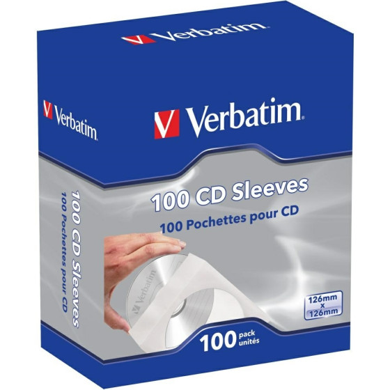 Verbatim Paper Envelopes For Cd Discs 100pCs White - (49976)