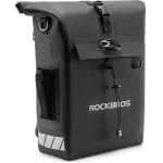 Rockbros Bike Bag With Backpack Function, Waterproof, With Helmet Attachment 18l - Black 5907769374487 - (8386824308730)