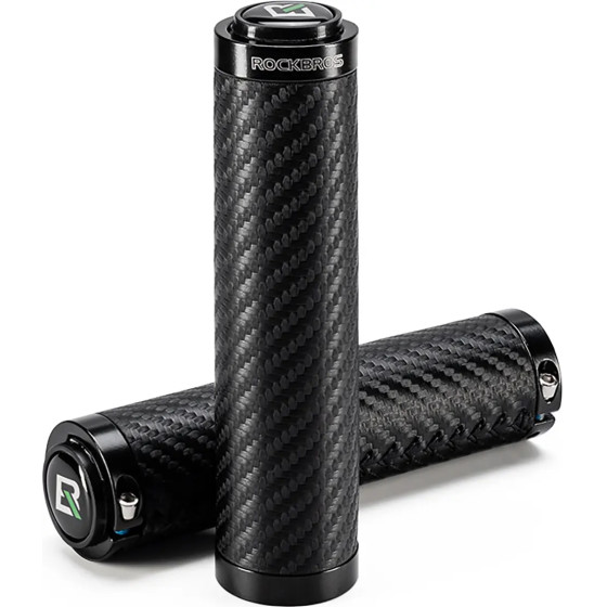 Rockbros Bike Grips Twisted Straight Anti-Slip Grips - Black 5907769374234 - (8386824307757)