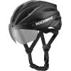 Rockbros Bike Helmet With Visor, Detachable Uv Protective Goggles, Unisex - Black/Brown 5907769373404 - (8386824304077)