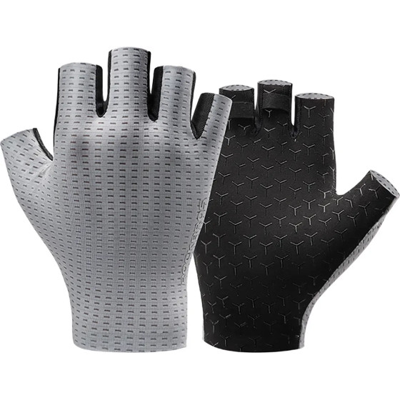 Rockbros Breathable Short Finger Cycling Gloves, Size: Xl - Gray 5907769373503 - (8386824304398)