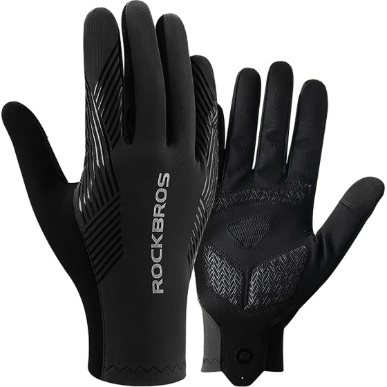 Rockbros Cycling Gloves spring/summer/autumn, full, size: Xl - Black 5907769373824 - (8386824304718)