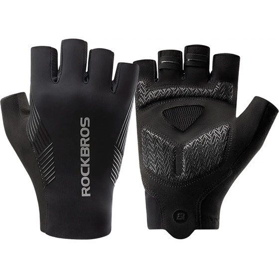 Rockbros Cycling Gloves spring/summer/autumn, Short fingers, size: Xxl - Black 5907769373718 - (8386824304602)
