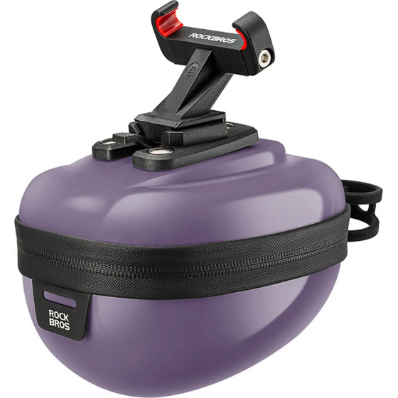 Rockbros Rigid Hard Shell Compact Saddle Bag 0.4l - Purple 5907769374449 - (8386824308648)